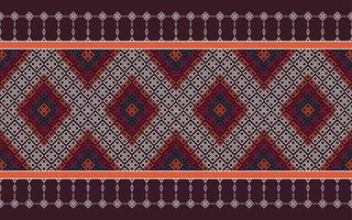 Ikat geometric traditional style seamless pattern background. Use for fabric, textile, decoration elements. vector