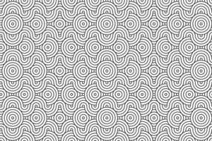 círculos abstractos y líneas onduladas dan forma a patrones geométricos dimensionales superpuestos sin costuras, uso para plantilla, material, elemento, fondo de ornamento. vector