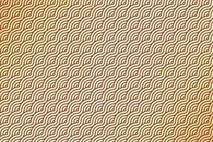 Diagonal Japanese or Chinese geometric wave style. Abstract overlapping circle wavy line shape pattern with luxury red and gold gradient color background. vector