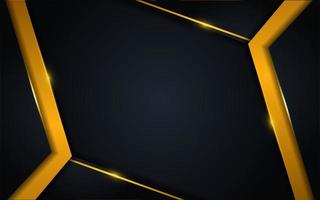 luxurious dark background with golden lines vector