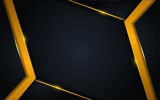 luxurious dark background with golden lines vector