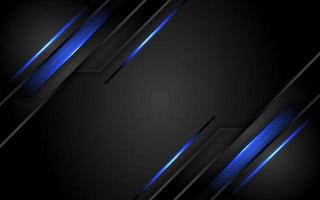 Abstract dark background with blue neon glowing vector