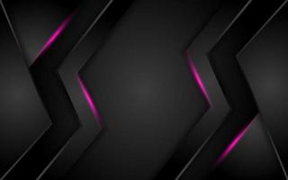 Abstract dark background with purple neon glowing vector