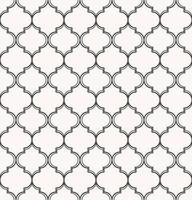 Moroccan trellis or geometric quatrefoil seamless pattern with black and white cream color background. Use for fabric, textile, cover, interior decoration elements, wrapping.