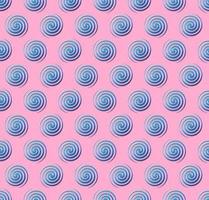 Geometric circle spiral grid seamless background. Trendy pop art collage psychedelic pattern vaporwave neon color style. Use for template, cover, wrapping, decoration elements. vector