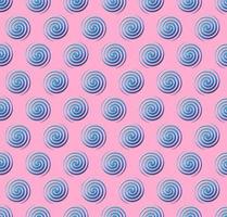 Geometric circle spiral grid seamless background. Trendy pop art collage psychedelic pattern vaporwave neon color style. Use for template, cover, wrapping, decoration elements. vector