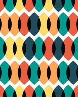 Abstract colorful ellipse or oval geometric overlapping seamless pattern background. Use for kid decoration elements or wrapping. vector