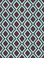 moderno rojo verde color ikat diamante cuadrícula forma geométrica sin fisuras patrón de fondo. uso para tela, textil, cubierta, elementos de decoración, envoltura. vector