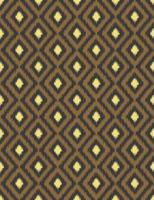 Golden brown color ikat diamond grid geometric shape seamless pattern background. Use for fabric, textile, cover, decoration elements, wrapping. vector