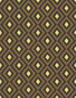 Golden brown color ikat diamond grid geometric shape seamless pattern background. Use for fabric, textile, cover, decoration elements, wrapping. vector