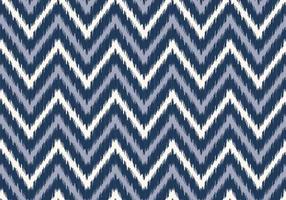 Modern ikat zig zag or chevron geometric shape with blue overlap color seamless pattern background. Use for fabric, textile, interior decoration elements, wrapping. vector