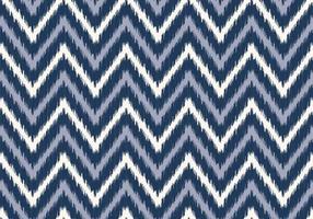 forma geométrica moderna ikat zig zag o chevron con fondo de patrón sin costuras de color azul superpuesto. uso para telas, textiles, elementos de decoración de interiores, envoltura. vector