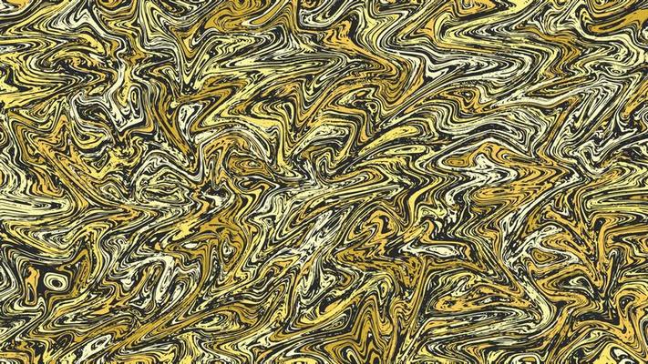 Abstract golden metallic watercolor painting in liquid marble seamless pattern background.