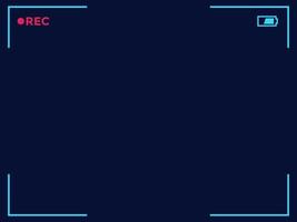 Camera screen, video recording, viewfinder vector