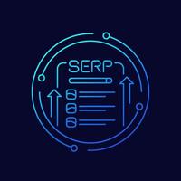 SERP line icon for web vector