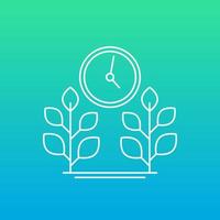 growing crops and time, farming line vector icon