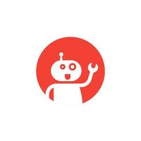 robot, chatbot icon on white vector