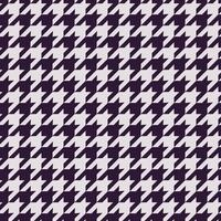 Pata de gallo tradicional de patrones sin fisuras con color púrpura sobre fondo gris blanco. uso para telas, textiles, elementos de decoración de interiores, envoltura. vector