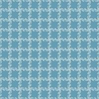 Modern blue color geometric line grid jigsaw seamless pattern background. Use for fabric, textile, cover, decoration elements, wrapping. vector