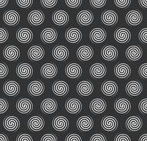 Fondo de patrón transparente geométrico espiral blanco y negro pequeño. uso para tela, textil, cubierta, envoltura, elementos de decoración. vector