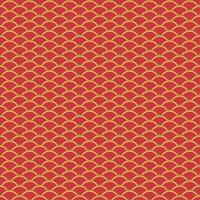 Traditional Chinese geometric circle shape overlapping seamless pattern background with modern red-golden color. Use for fabric, textile, cover, wrapping, decoration elements. vector