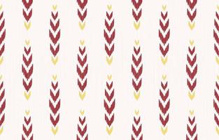 Ikat chevron in herringbone shape modern golden red color seamless pattern with line texture background. Use for fabric, textile, decoration elements. vector