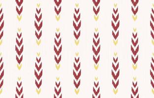 Ikat chevron in herringbone shape modern golden red color seamless pattern with line texture background. Use for fabric, textile, decoration elements. vector