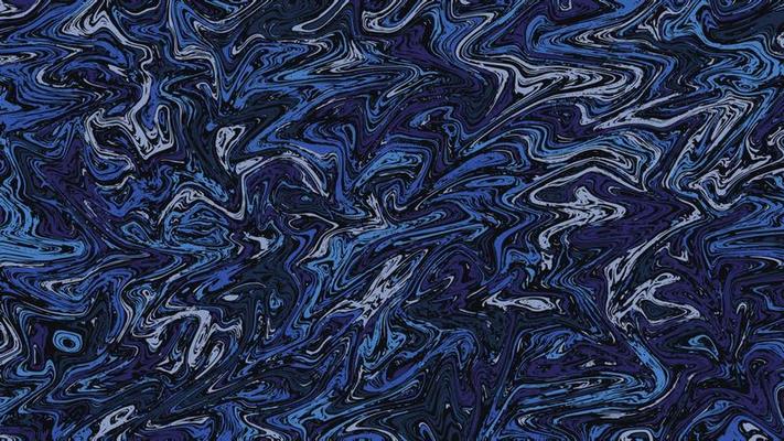 Abstract vivid blue watercolor painting in liquid marble seamless pattern background.