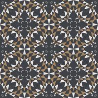 Aztec geometric small triangle shape vintage white-gold color seamless pattern on black background. Use for fabric, textile, interior decoration elements, upholstery, wrapping. vector