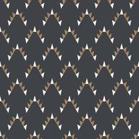 Aztec tribal triangle shape vintage gold southwest color style seamless pattern background. Use for fabric, textile, interior decoration elements, wrapping. vector
