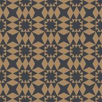 Geometric star shape vintage gold color seamless pattern on black background. Use for fabric, textile, interior decoration elements, upholstery, wrapping. vector