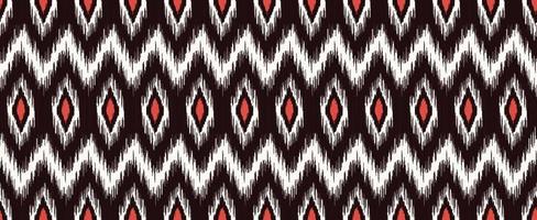 Modern earth tone color ikat geometric shape seamless pattern with line texture background. Use for fabric, textile, decoration elements. vector