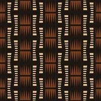 forma geométrica tribal africana en fondo de patrón sin costuras de estilo de color de tela de barro. uso para telas, textiles, elementos de decoración de interiores, envoltura. vector