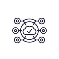 Edge Computing vector line icon