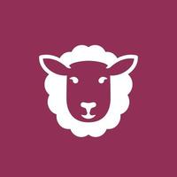 Sheep, lamb head vector icon