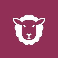 Sheep, lamb head vector icon