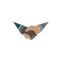 Hand shake icon vector background