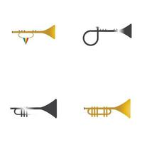 Trumpet music instrument vector icon