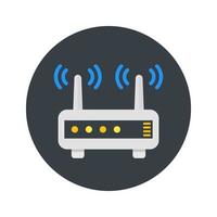 Router, modem icon in flat style vector