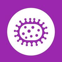 icono de virus, microbiología, virología, signo de vector de bacterias