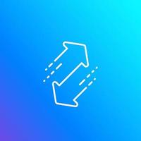 arrows, reverse, exchange vector icon