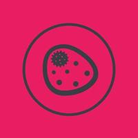 bacterium icon in circle vector