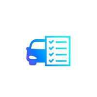 car maintenance, checkup list icon vector