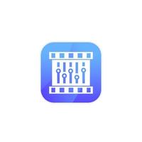 video editing icon for app vector