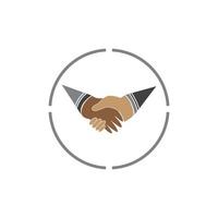 Hand shake icon vector background