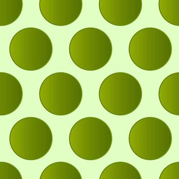 Green polka dot background. Simple vector seamless pattern template.