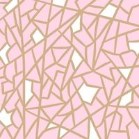 Mosaic tile pattern. Vector pastel abstract background. For design and decorate textured backdrop. Ceramic fragments. Colorful broken tiles trencadis. Pink and white colors art.