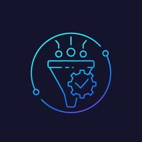Conversion rate optimization, linear icon vector