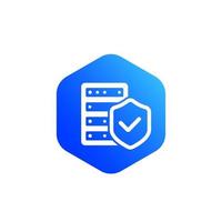 Secure hosting vector icon