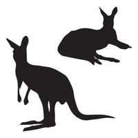 kangaroo silhouette art vector